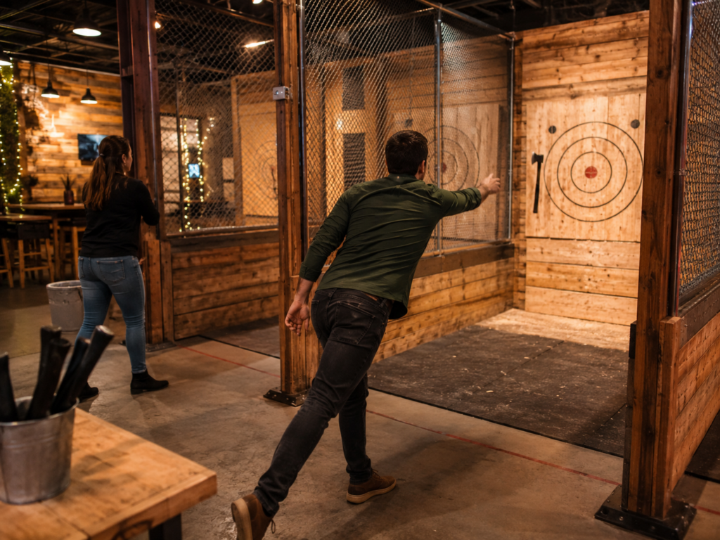 axe throwing in vancouver local spot with friends evening fun Vancouver BC Date Night Ideas axe throwing in vancouver local spot with friends evening fun Vancouver BC Date Night Ideas