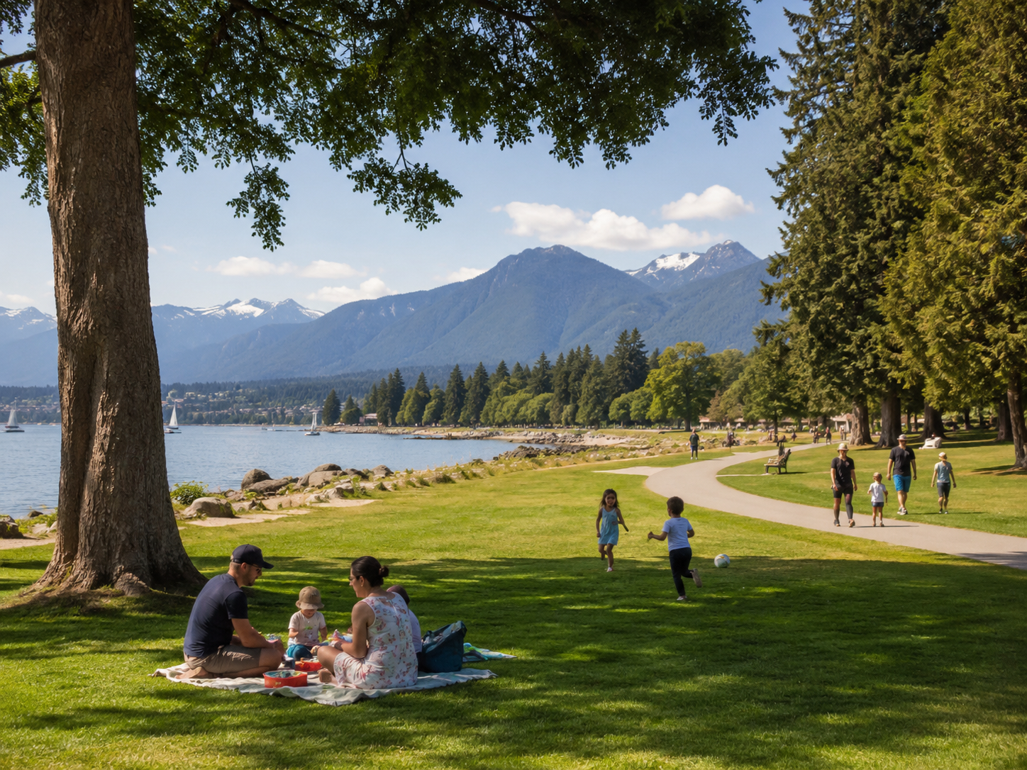 family picnic in park vancouver local sunny day mountains greenery Parks In Vancouver for Family Outings family picnic in park vancouver local sunny day mountains greenery Parks In Vancouver for Family Outings