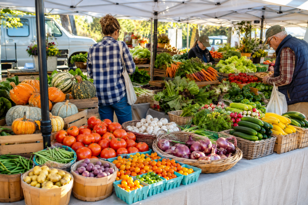 fresh produce at farmers market vancouver local A Vancouver Farmers Market and Local Food Guide