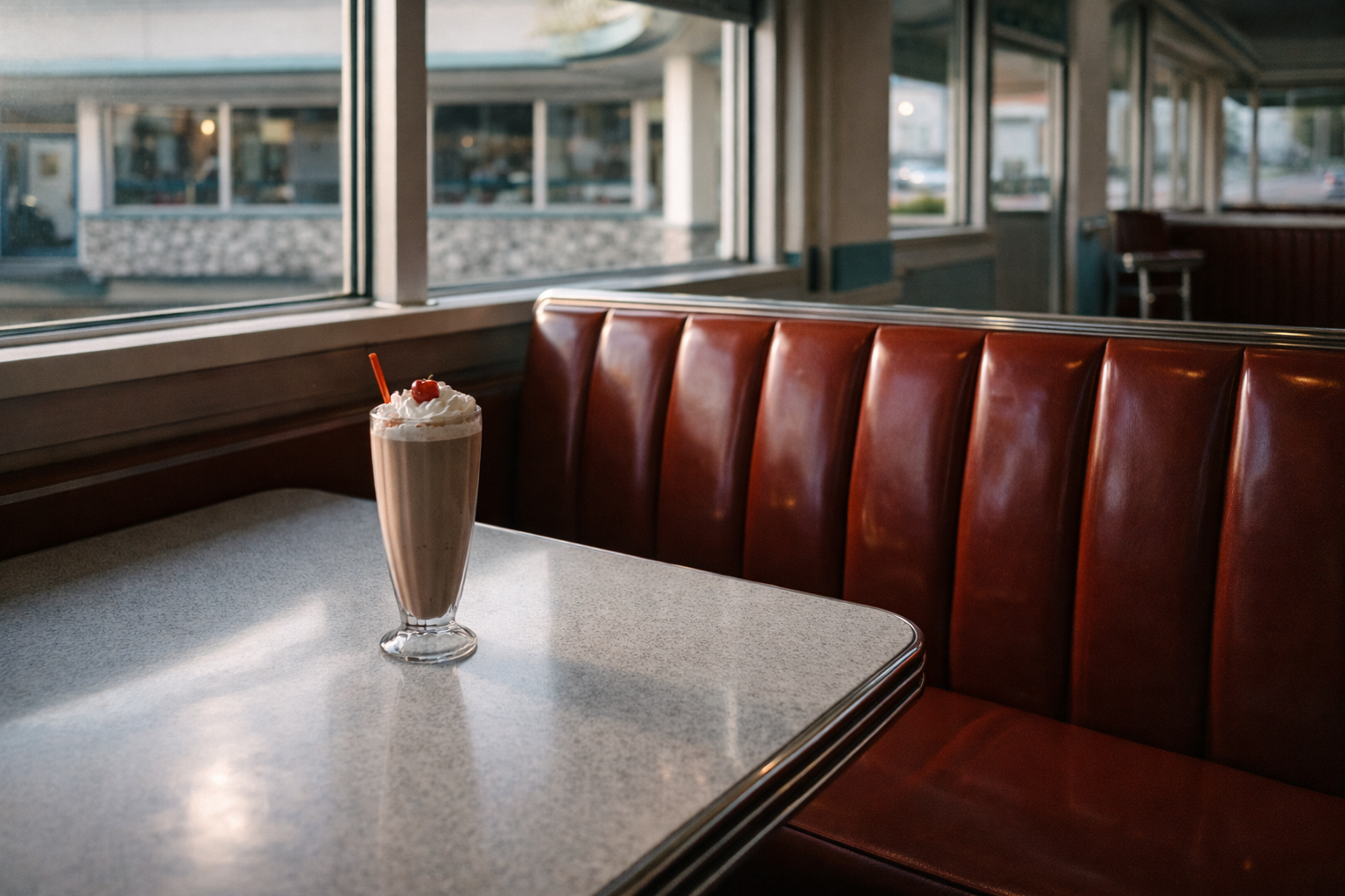 milkshake on table at diner in maple ridge urban scene Vancouver BC Family Restaurants Kids Love milkshake-on-table-at-diner-in-maple-ridge-urban-scene