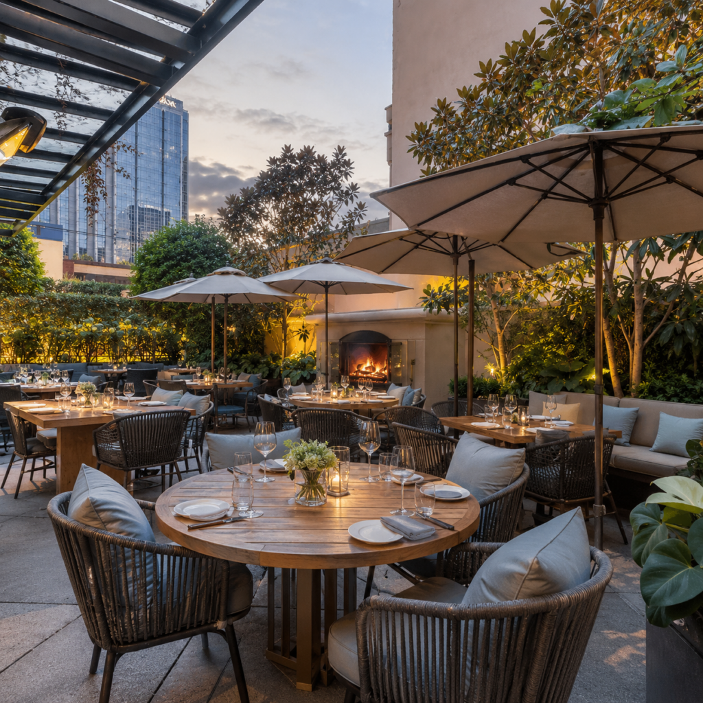 outdoor vancouver local dining patio with umbrellas and tables Vancouver BC Patios worth knowing about