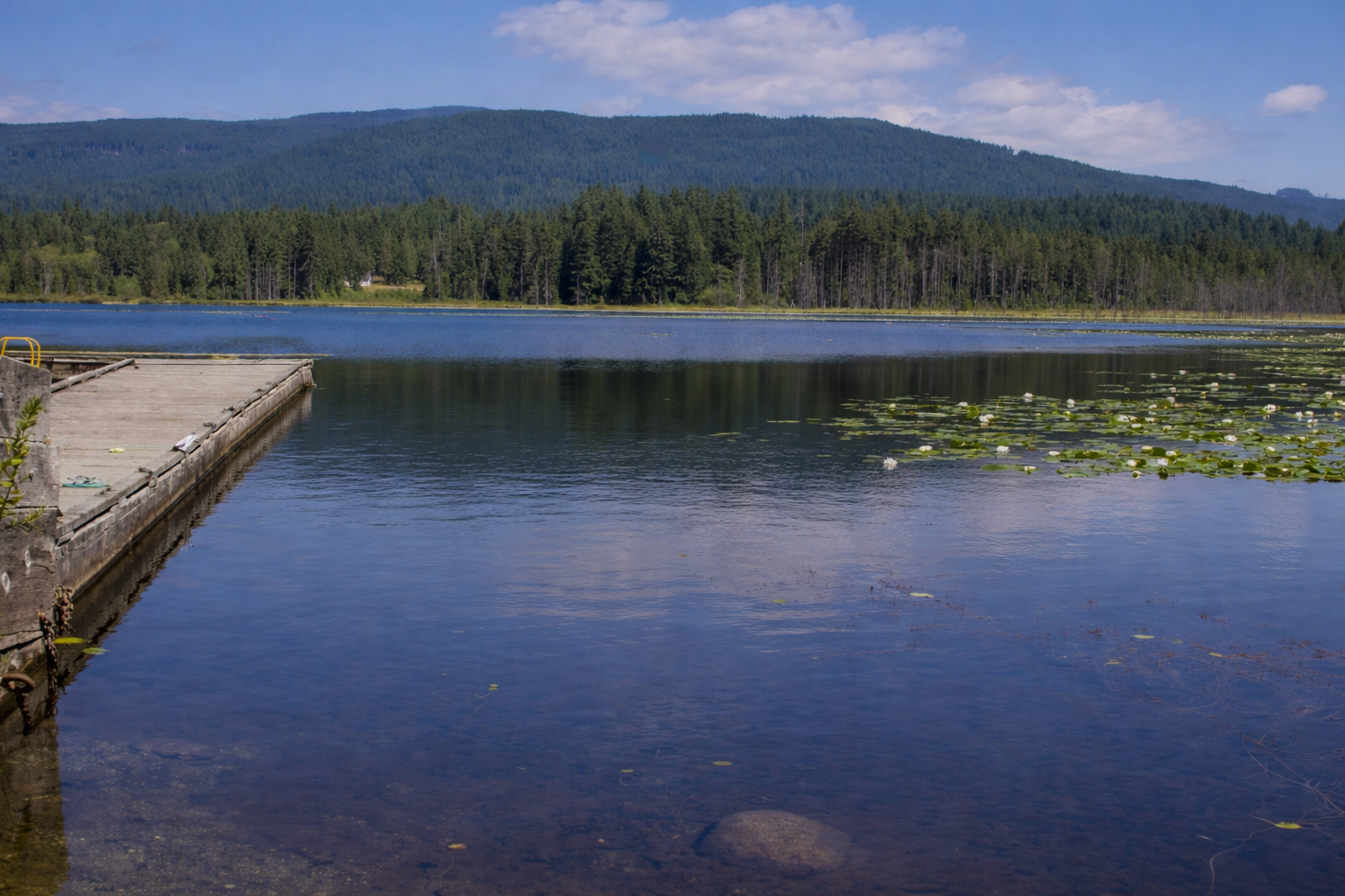 peaceful lake with dock and mountains maple ridge nature view Vancouver BC Day Trip Guide: Local Spots Worth Your Time peaceful-lake-with-dock-and-mountains-maple-ridge-nature-view