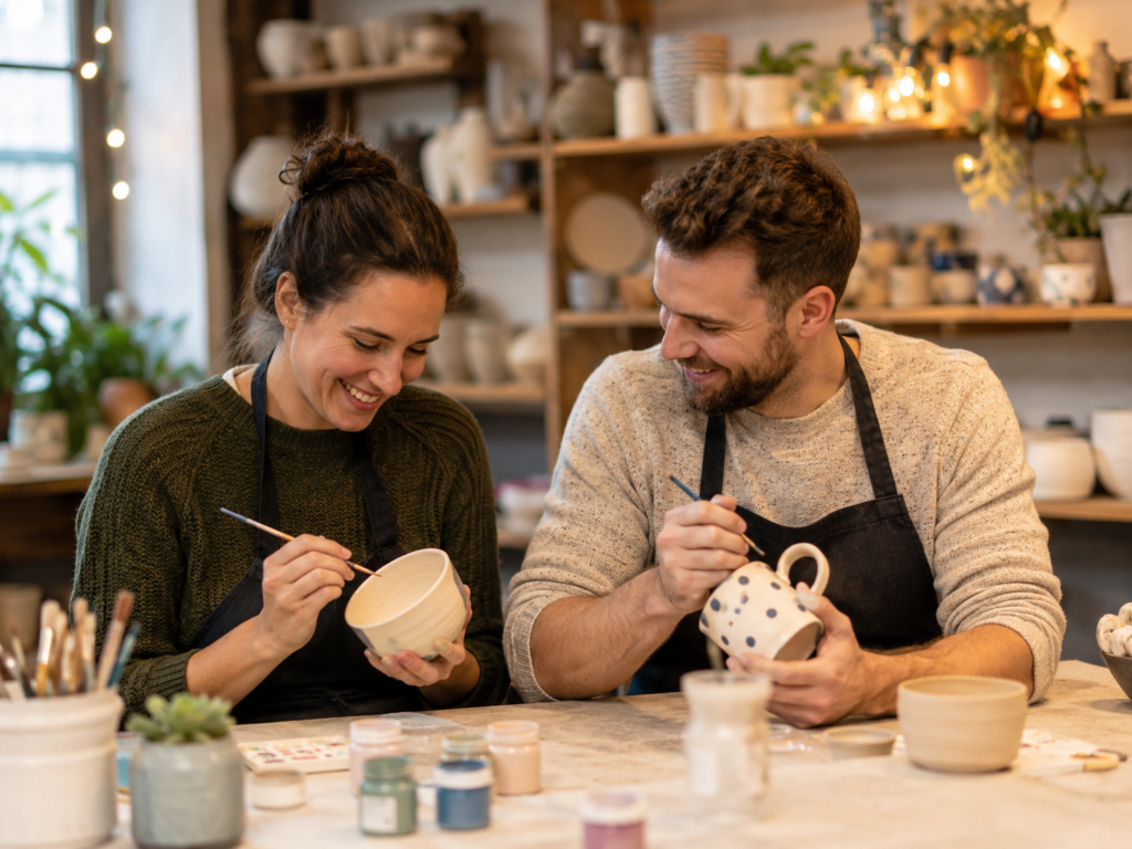pottery painting workshop vancouver local creative couple Vancouver BC Date Night Ideas pottery painting workshop vancouver local creative couple Vancouver BC Date Night Ideas