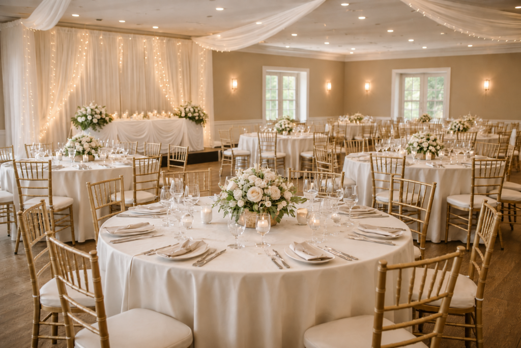 elegant event space with round tables vancouver local Best Vancouver BC Wedding Venue
