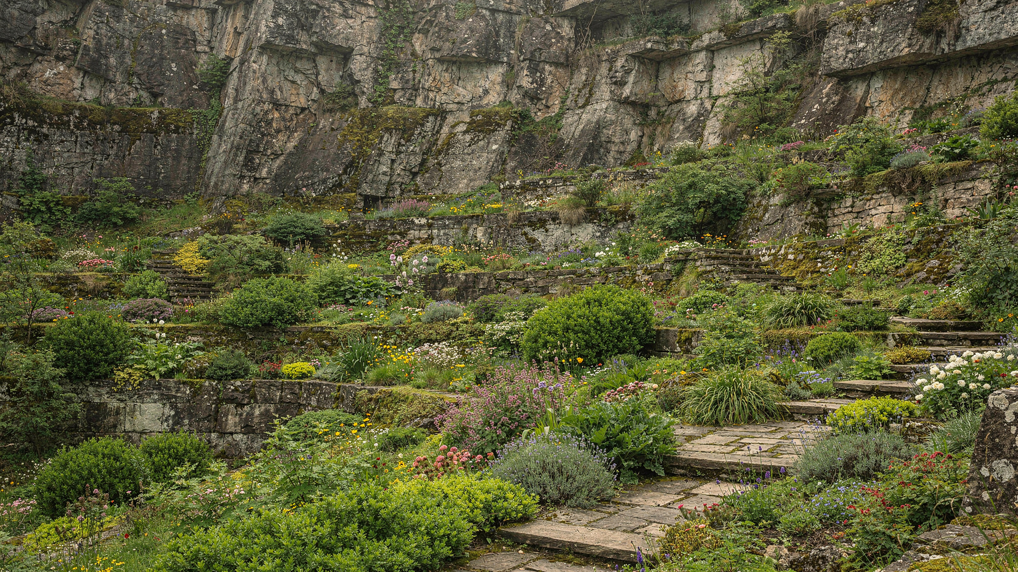 qepark featured quarry gardens Queen Elizabeth Park and the Bloedel Conservatory: A Visitor's Guide Terraced quarry gardens with flower beds at Queen Elizabeth Park in Vancouver